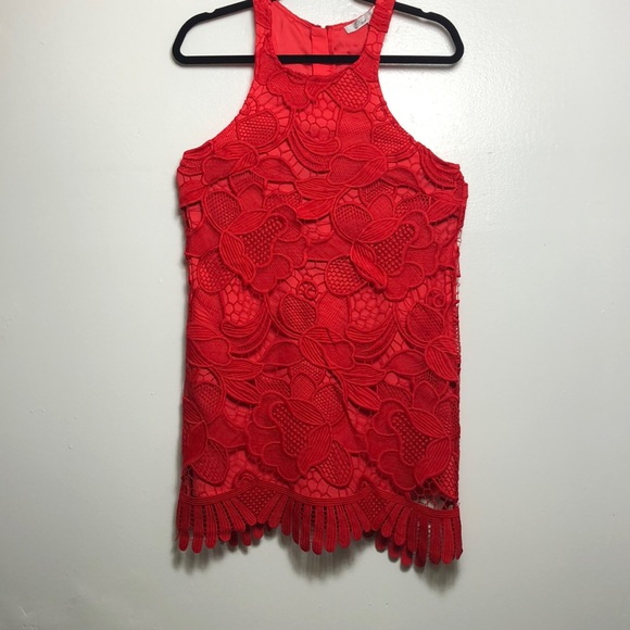 Lovers & Friends Red Caspian Lace Dress SzS - Picture 1 of 6